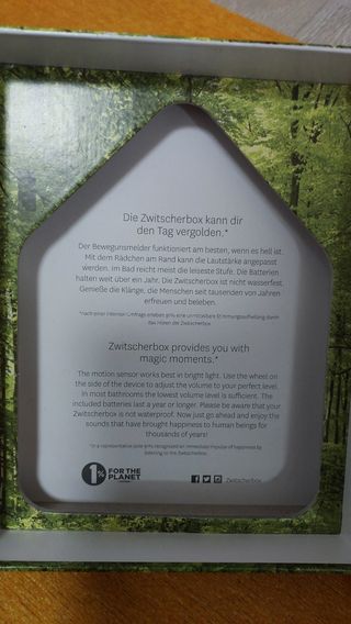 Scatola musicale canto uccelli