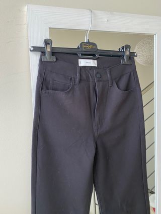 Pantalón Ancho Negro Mango