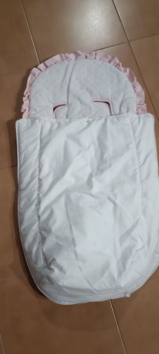 Fundas y saco carro bebe rosas unicas