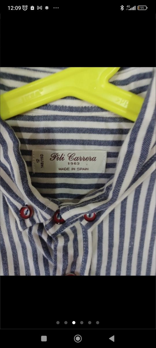 Camisa Pili Carrera talla 12 años