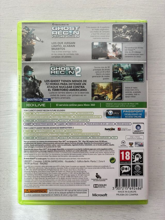 Sin abrir: Ghost Recon Compilation Xbox 360.
