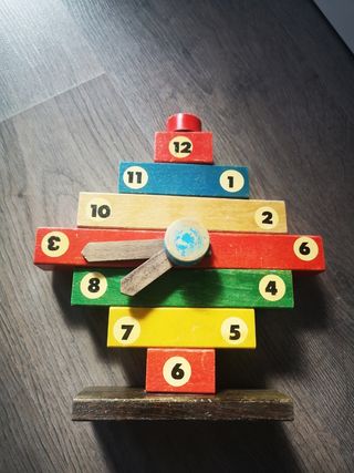 Reloj didáctico madera