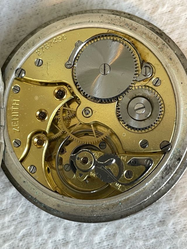 reloj plata bolsillo cuerda marca ZENITH Año 1927