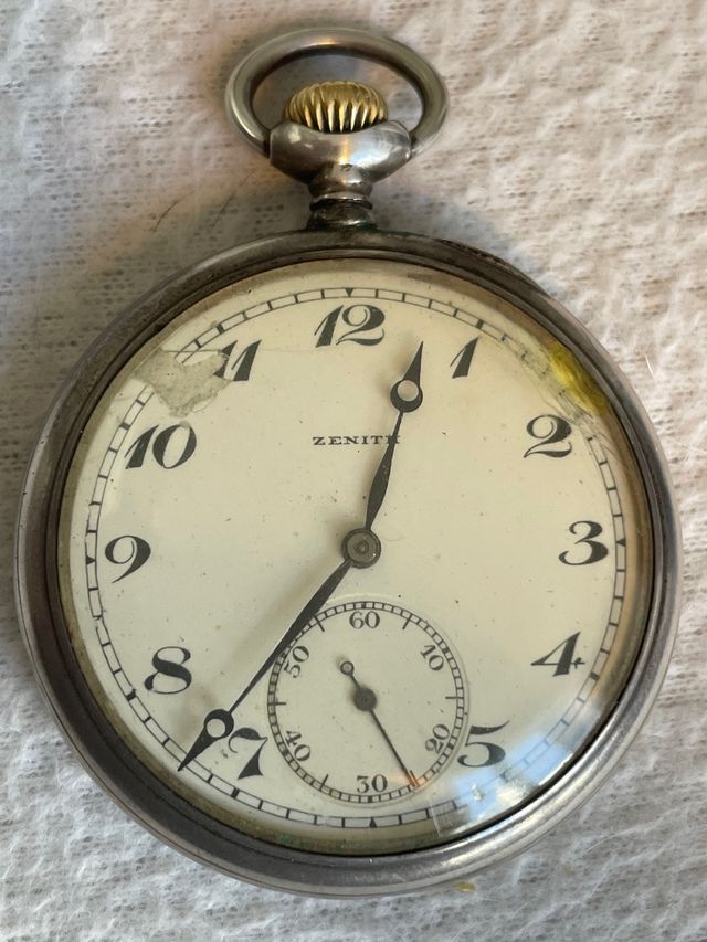 reloj plata bolsillo cuerda marca ZENITH Año 1927