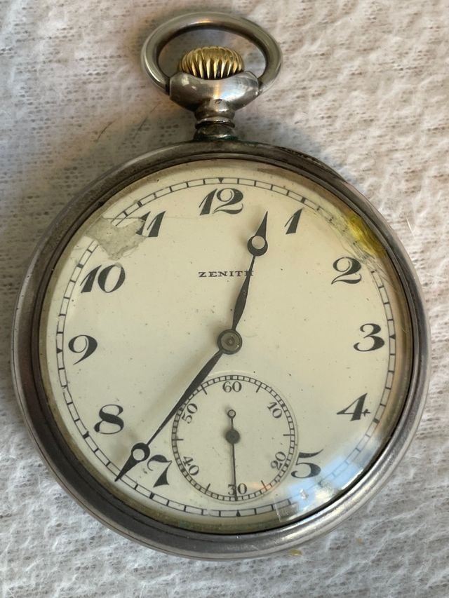 reloj plata bolsillo cuerda marca ZENITH Año 1927