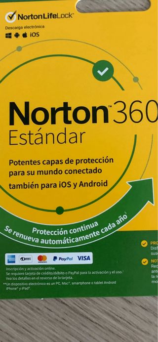 CAJA NORTON 360 ANTIVIRUS. 1 DISPOSITIVO