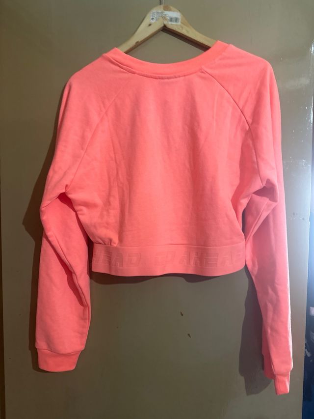 Sudadera corta color naranja