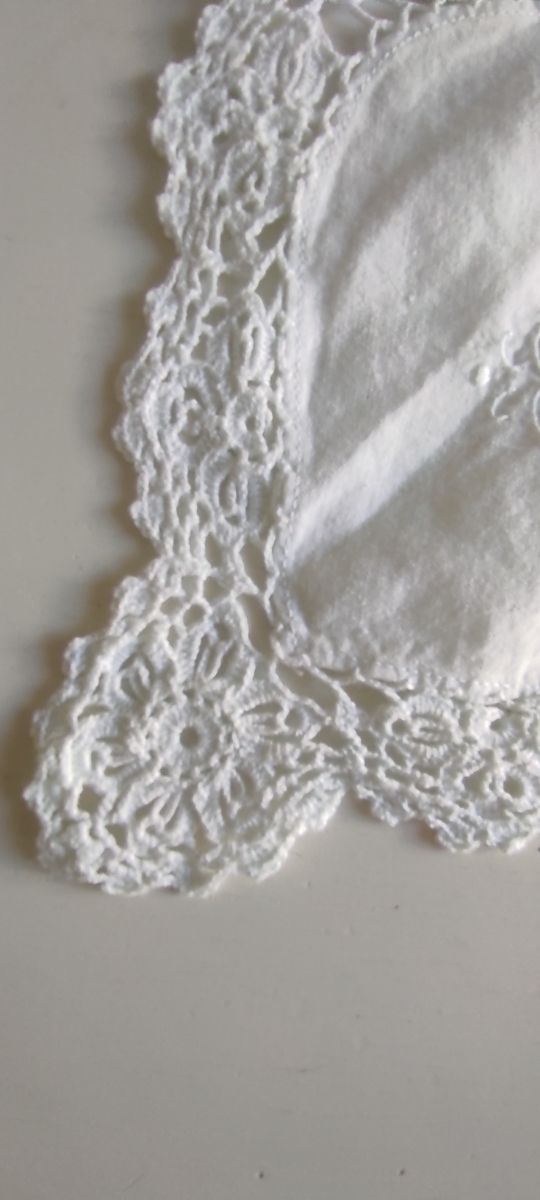 Mantel blanco de algodon