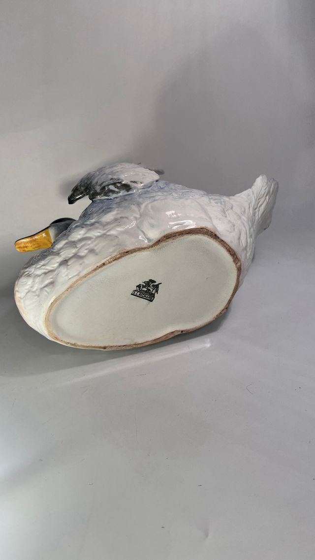 Centrotavola a forma di papera in ceramica Richard