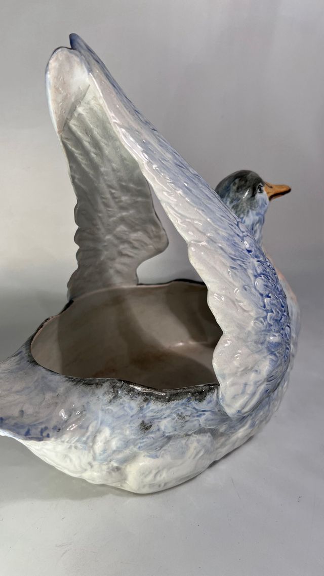 Centrotavola a forma di papera in ceramica Richard