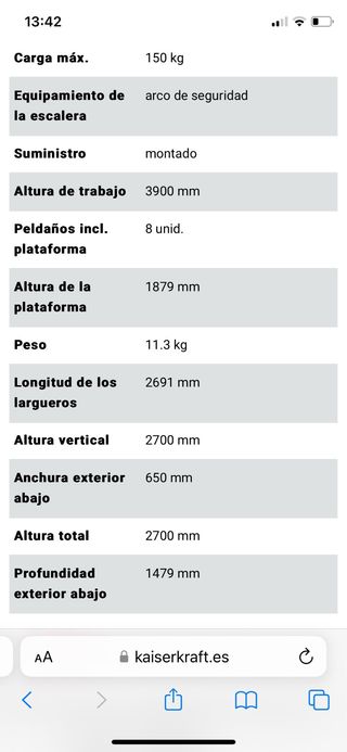 Escalera 8 peldaños