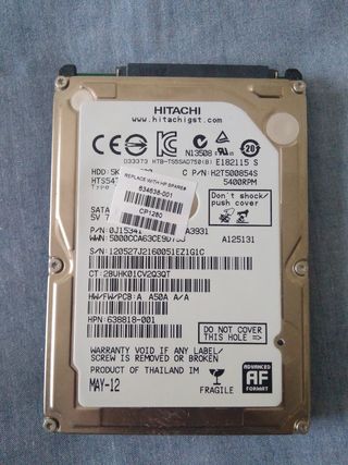 Disco duro Hitachi 2.5 de 500GB