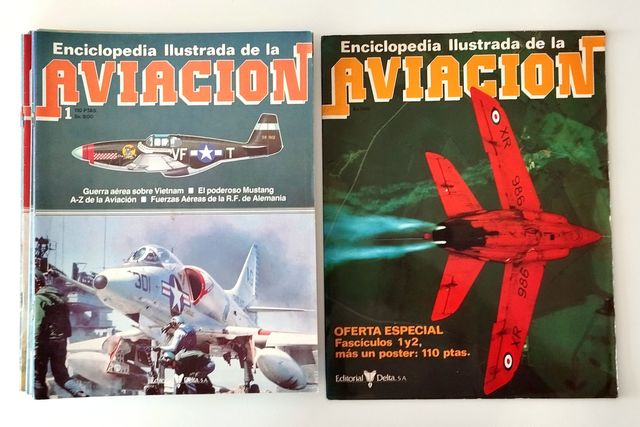 Lote de 19 fascículos ENCICLOPEDIA DE LA AVIACIÓN