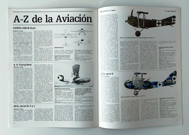 Lote de 19 fascículos ENCICLOPEDIA DE LA AVIACIÓN