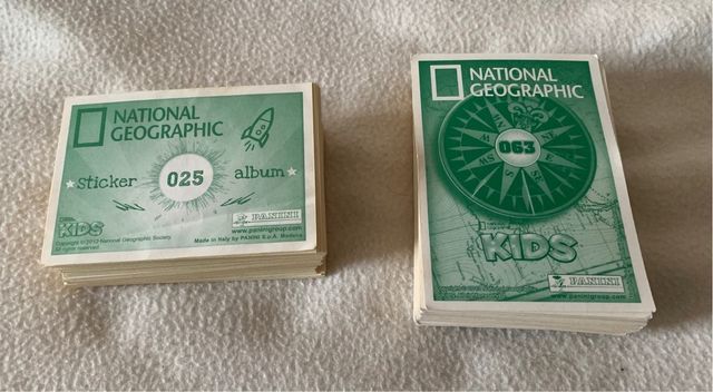 Adesivi per album National Geographic 2012 e 2013