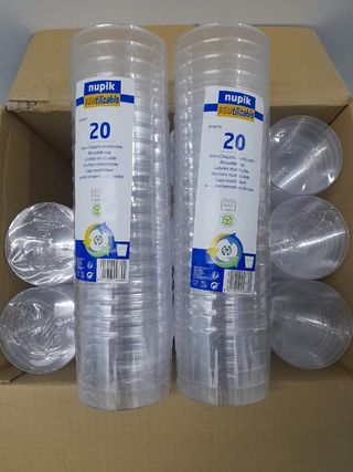 Caja con 240 vasos chiquito Reutilizable