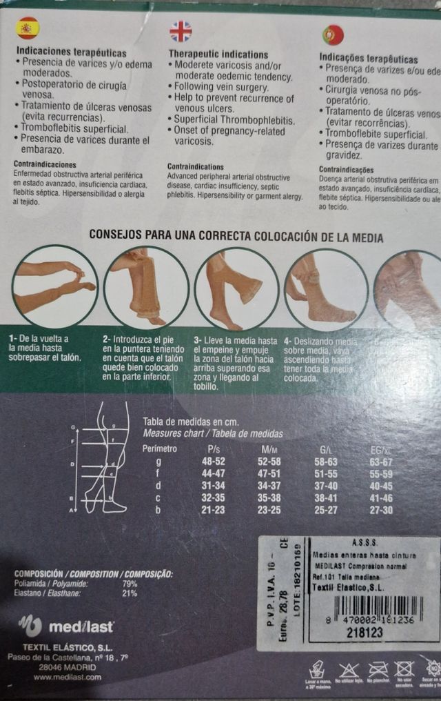 Medias enteras varices