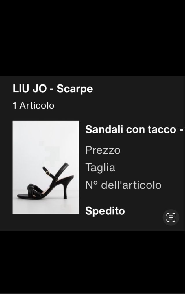 Sandalo con tacchetto nero donna liu jo 38