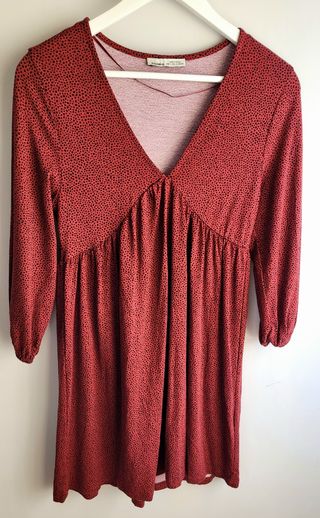 Vestido rojo pullbear.