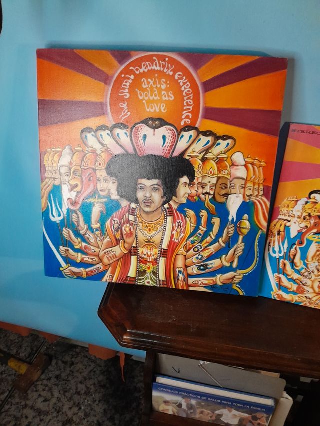 acuarela del cuadro de jimi hendrix