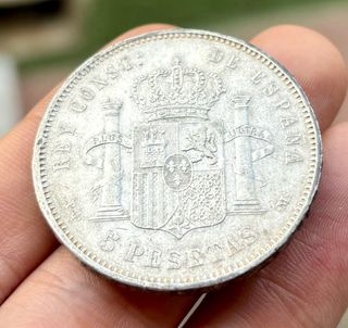 Moneda PLATA 5 Pesetas 1892 *(XX-92) ALFONSO XIII