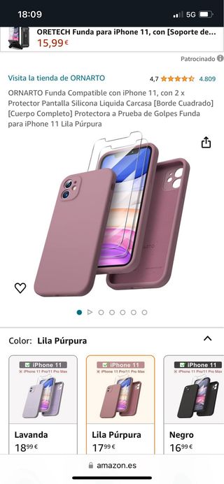 funda Iphone 11 silicona Ornato