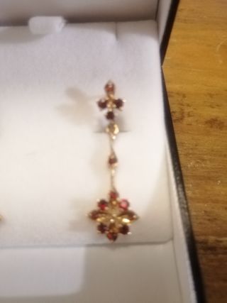 Pendientes antiguos oro 14k