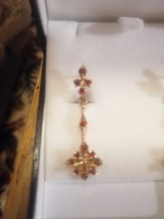 Pendientes antiguos oro 14k