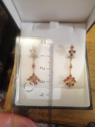 Pendientes antiguos oro 14k