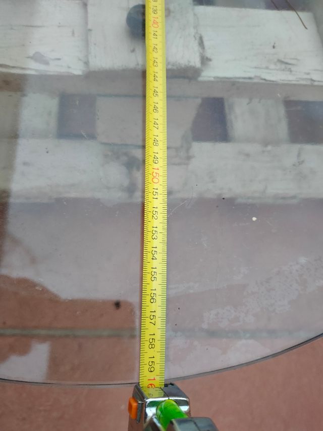 Mesa palets con cristal