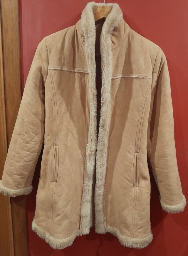 Abrigo de ante forrado El Corte Inglés
