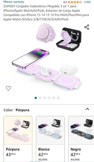 Cargador inalámbrico plegable NUEVO