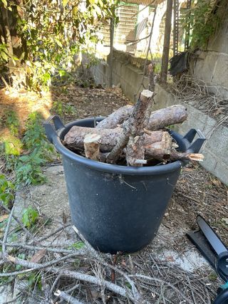 Leña madera chimenea barbacoa