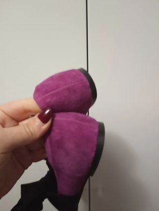 Ballerette Roma in velluto viola