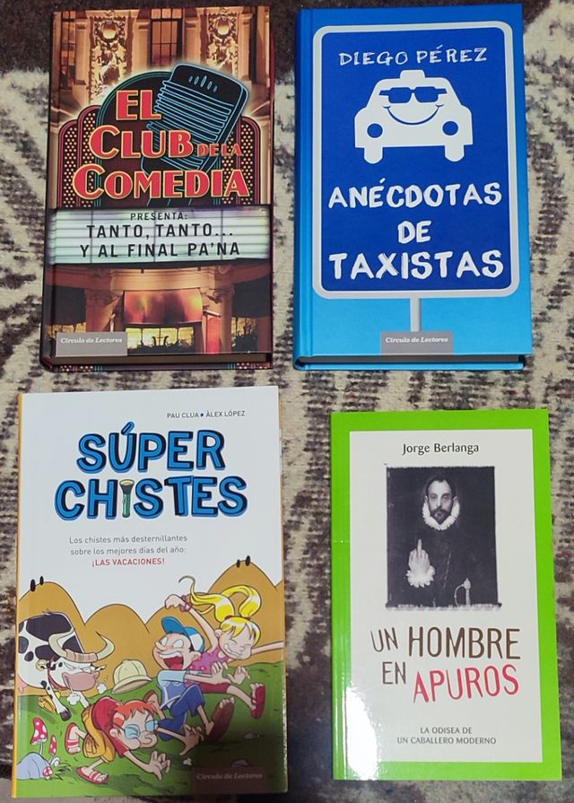 GRAN LOTE DE LIBROS,CDs.Y CÓMICS DE HUMOR.