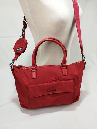 Bolso desigual hombro rojo 