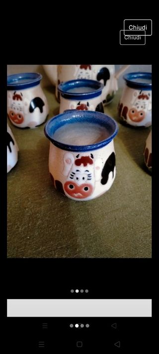 Set tazzine e lattiera