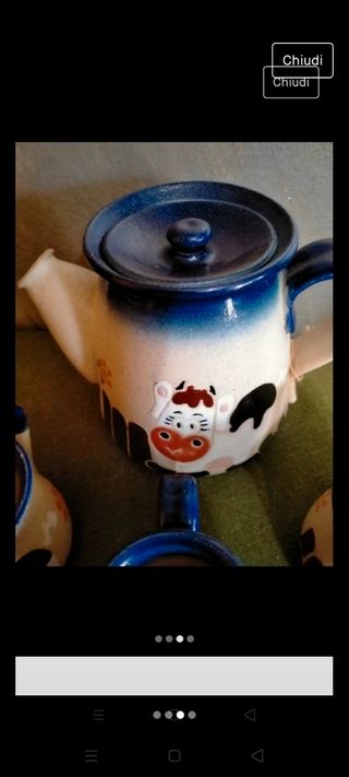 Set tazzine e lattiera