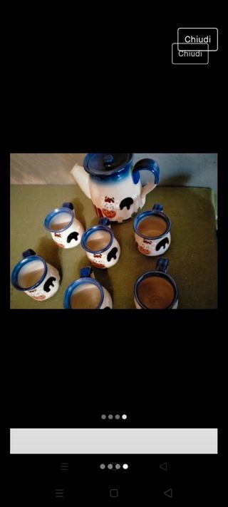 Set tazzine e lattiera