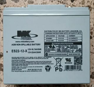 Batería AGM 22Ah 12V