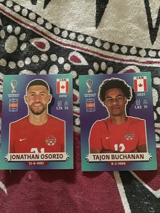 lote dos cromos, selección de canada
