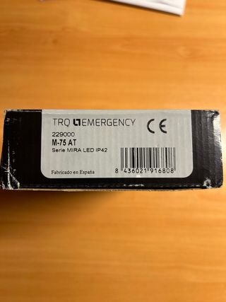 Emergencia Led Mira de Trq de 75Lm con autotest.