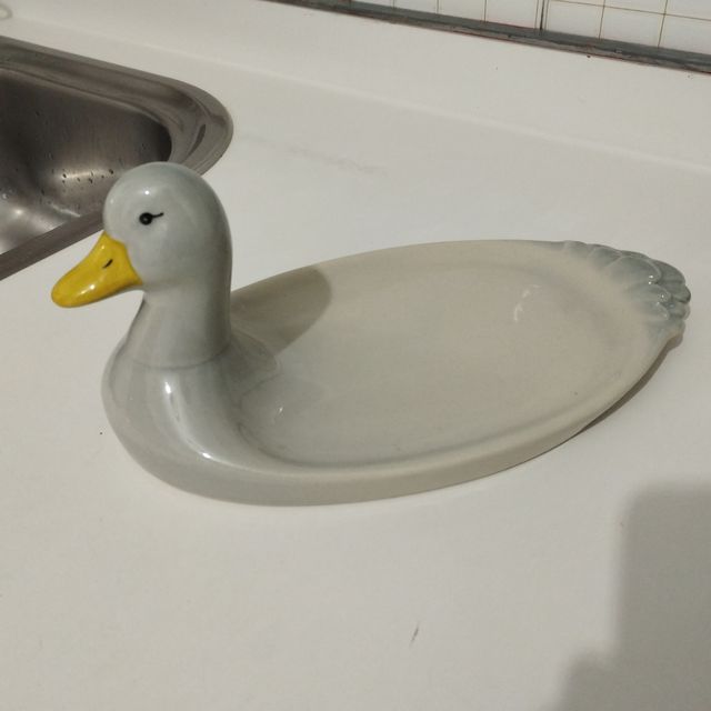 Bandeja cerámica pato jabonera