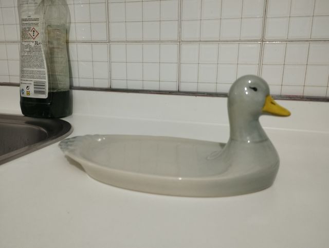 Bandeja cerámica pato jabonera