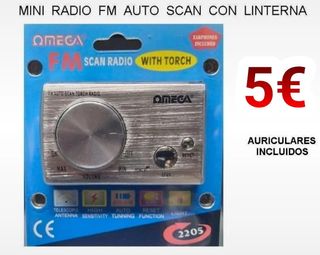 Omega radio linterna transistor auto scan. Nuevo.