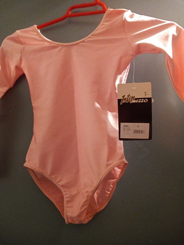 Maillot bailarinas medias de color rosa talla 4