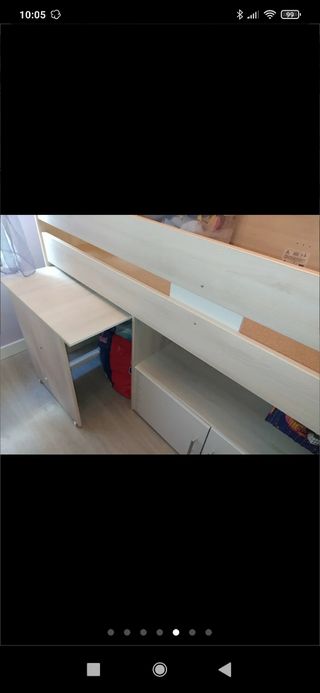 Mueble cama con escritorio y almacenaje