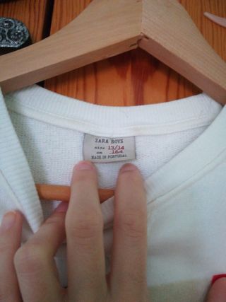 Sudadera blanca niño