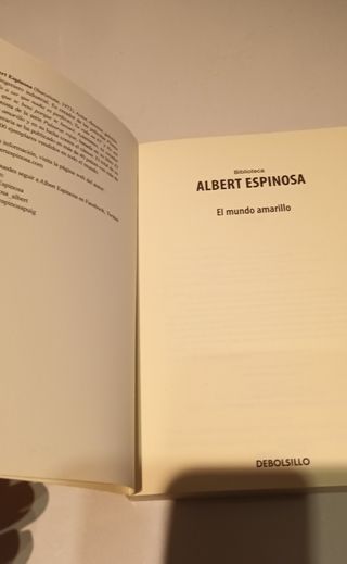 LIBRO: EL MUNDO AMARILLO. ALBERT ESPINOS