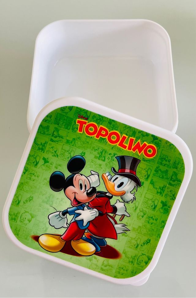 n. 3 porta snack / merenda bambini tema topolino